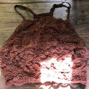 Small Lacey brown Bralette
